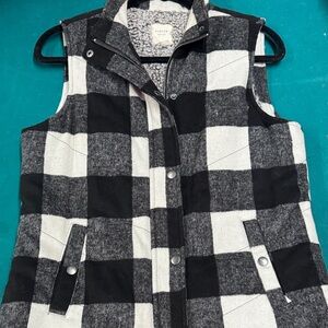 Black and White Checkered Vest